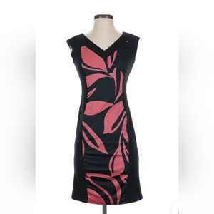 Pinky & Dianne Women's Cocktail Evening Dress Pink & Black Knee Length Sz6